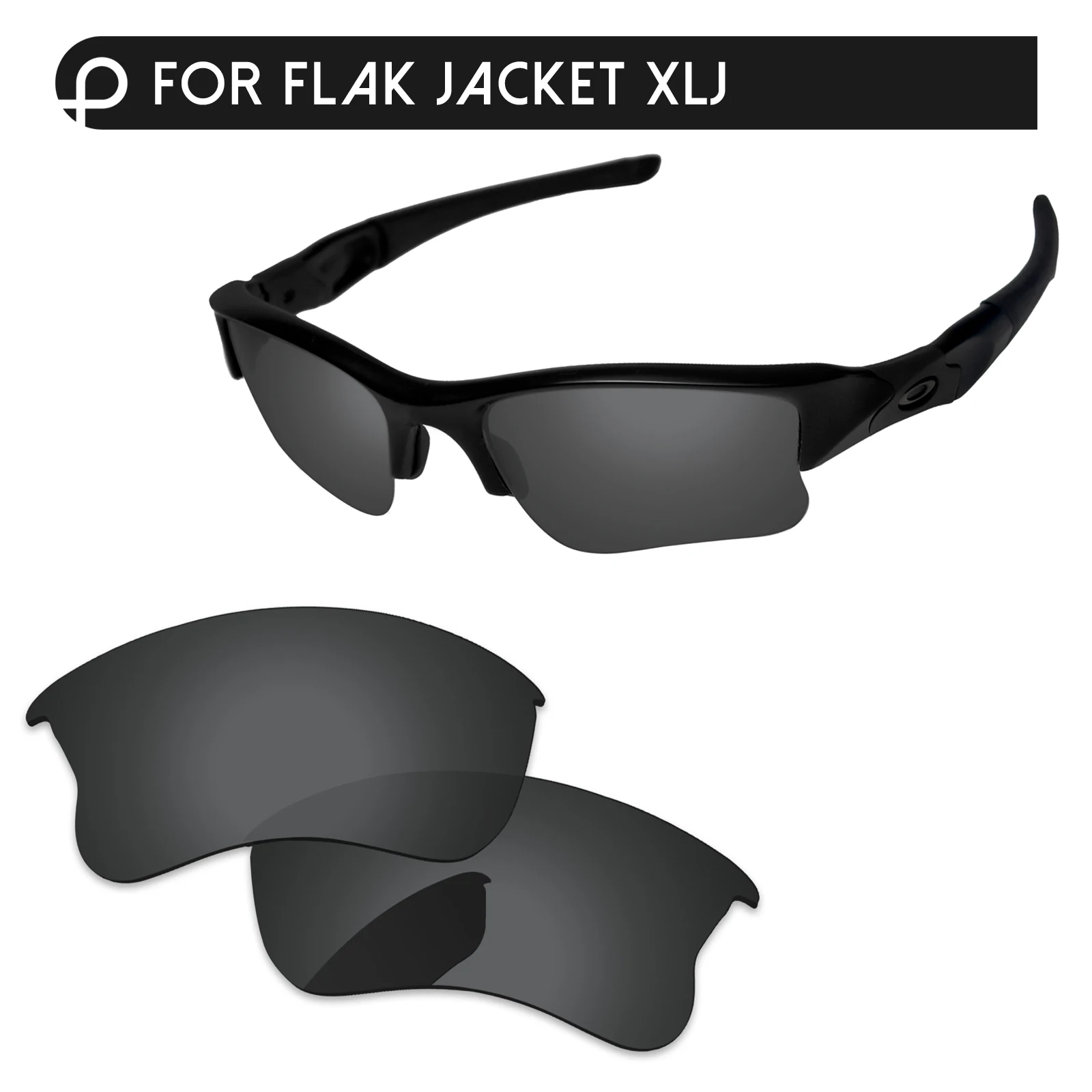 Papaviva черные поляризованные Сменные линзы для Flak Jacket XLJ солнцезащитные очки в