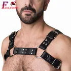 Для мужчин кожа, Регулируемая посадка на талии; Портупея с подтяжками ремень из искусственной кожи Грудь; Плечи; Длина рукава; Экзотические майки ремень с металлические пряжки ремешки