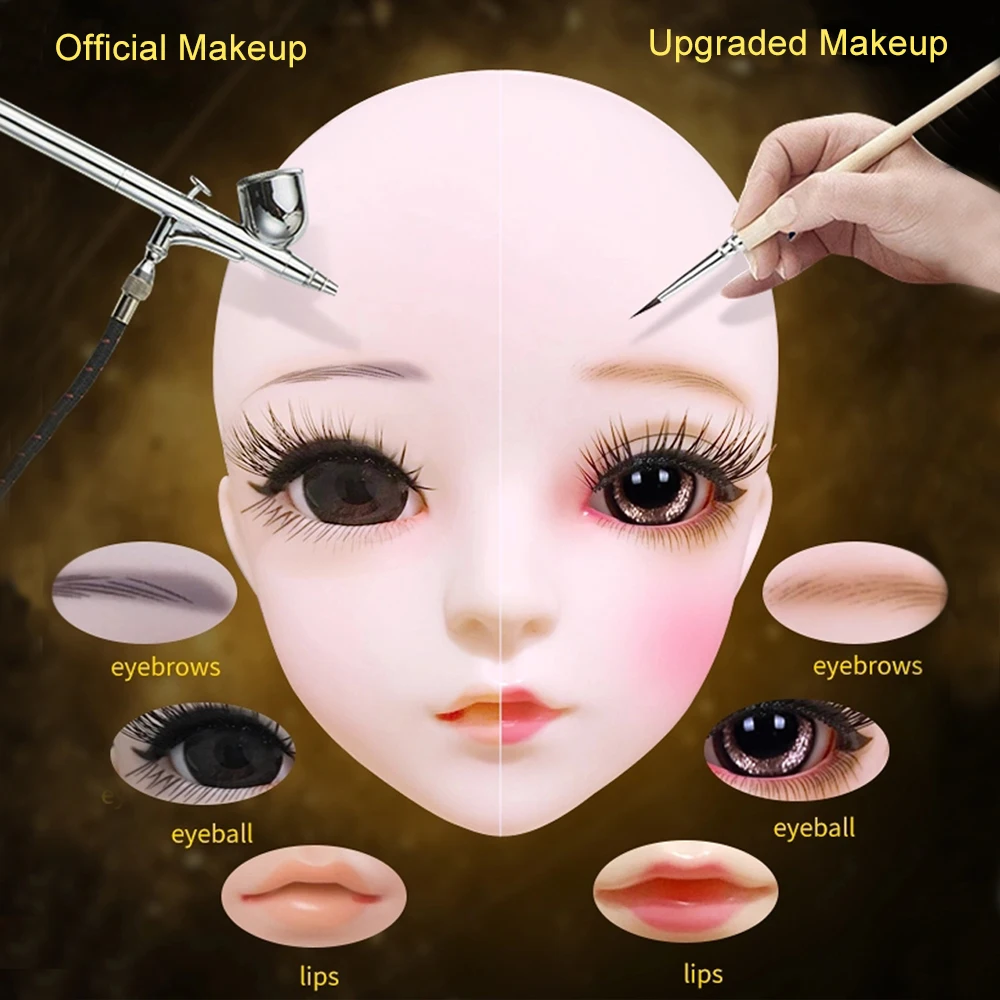 

UCanaan 60CM Nude Body 1/3 BJD Doll 18 Ball Joints Doll Body Can Be Changed Eyes Without Outfits Girls Toys Accessories