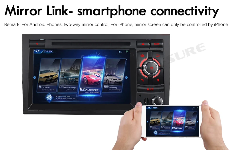 A-sure 7 дюймов 2 Din 8 ядерный Android 9,0 радио gps dvd-плеер навигация для Audi A4(2002-2007) S4 RS4 8E 8F B9 B7 SEAT EXEO RNS