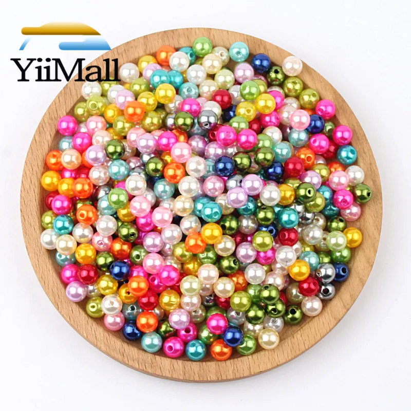 Круглые жемчужные бусины 6/8/10 мм различные цвета для маркировки ювелирных
