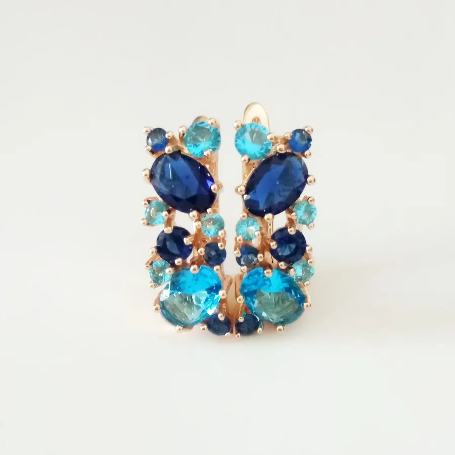 Женский ювелирный комплект из кольца и серёг под розовое золото 2020 пробы |