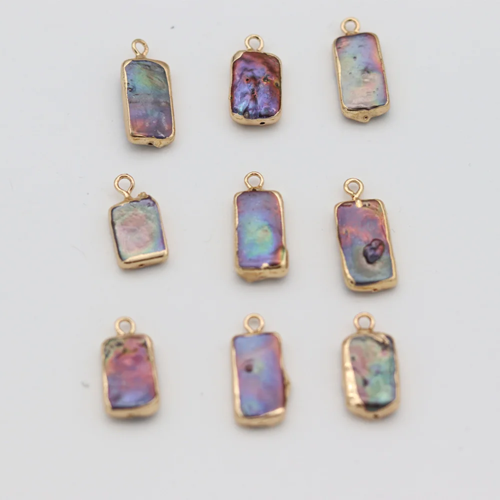 

Natural Pearl Rectangular Pearl Pendant Beads Boutique Carving Making DIY Fashion Charm Necklace Bracelet Jewelry