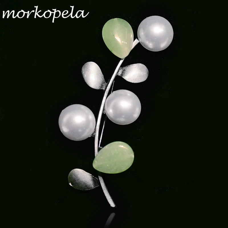 Женская Брошь в виде листьев Morkopela Винтажная брошь зажим для шарфа булавки броши