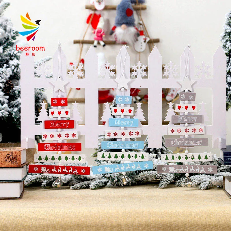 Рождественские деревянные подвесные украшения сделай сам брелок для елки