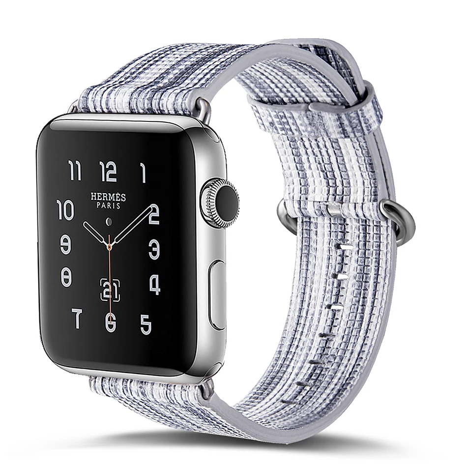 FOHUAS, Национальный стиль, окрашенный кожаный ремешок для часов Apple Watch, цветной узор, наручные часы, браслет для iwatch 42, 38 мм