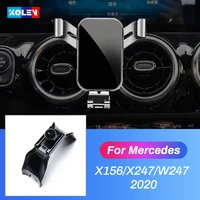 car mobile phone holder for mercedes benz gla glb b class x156 x247 w247 2020 air vent mount bracket gravity stand accessories