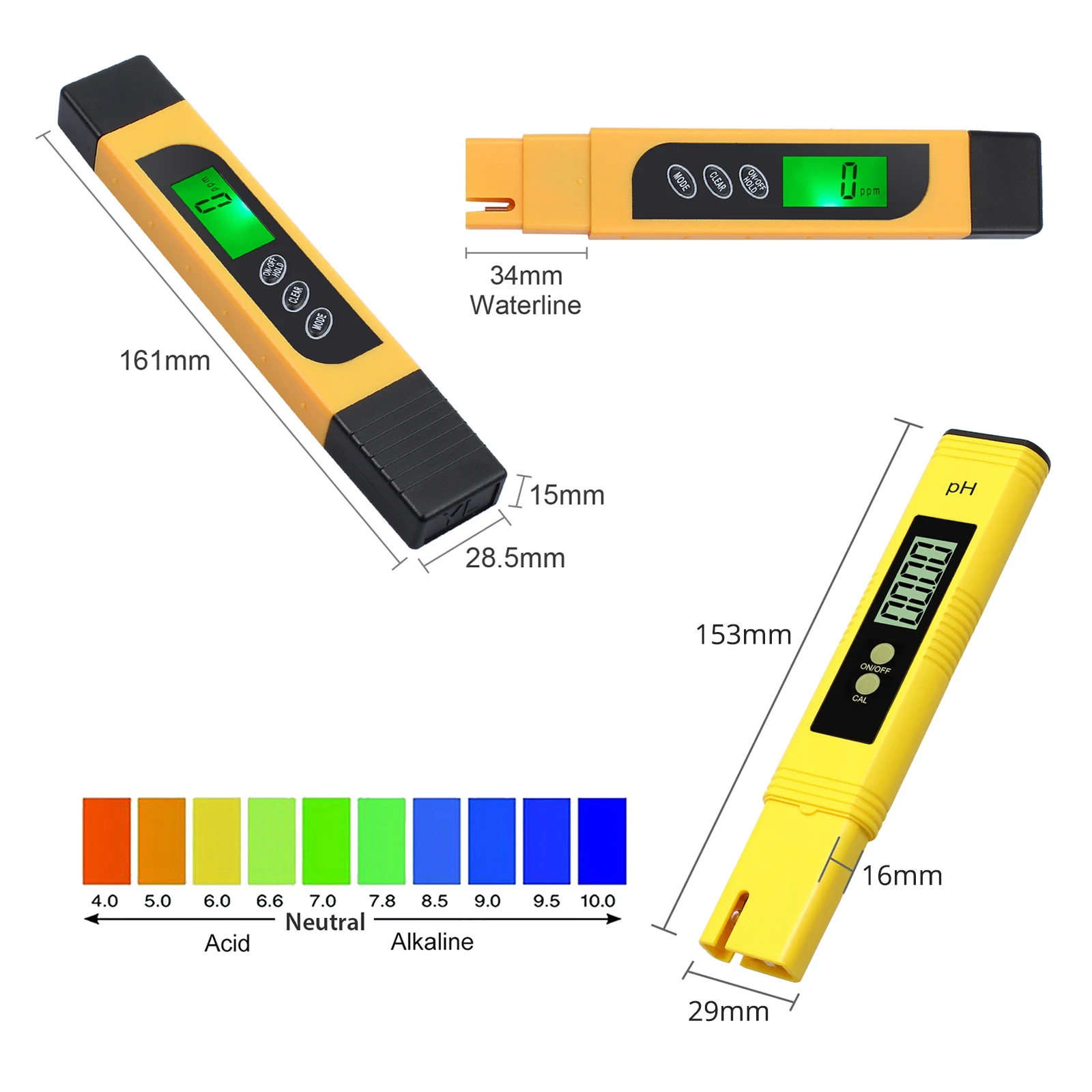 PROSTER цифровой ЖК дисплей 0 01 прибор для измерения уровня PH TDS & EC счетчик ящик