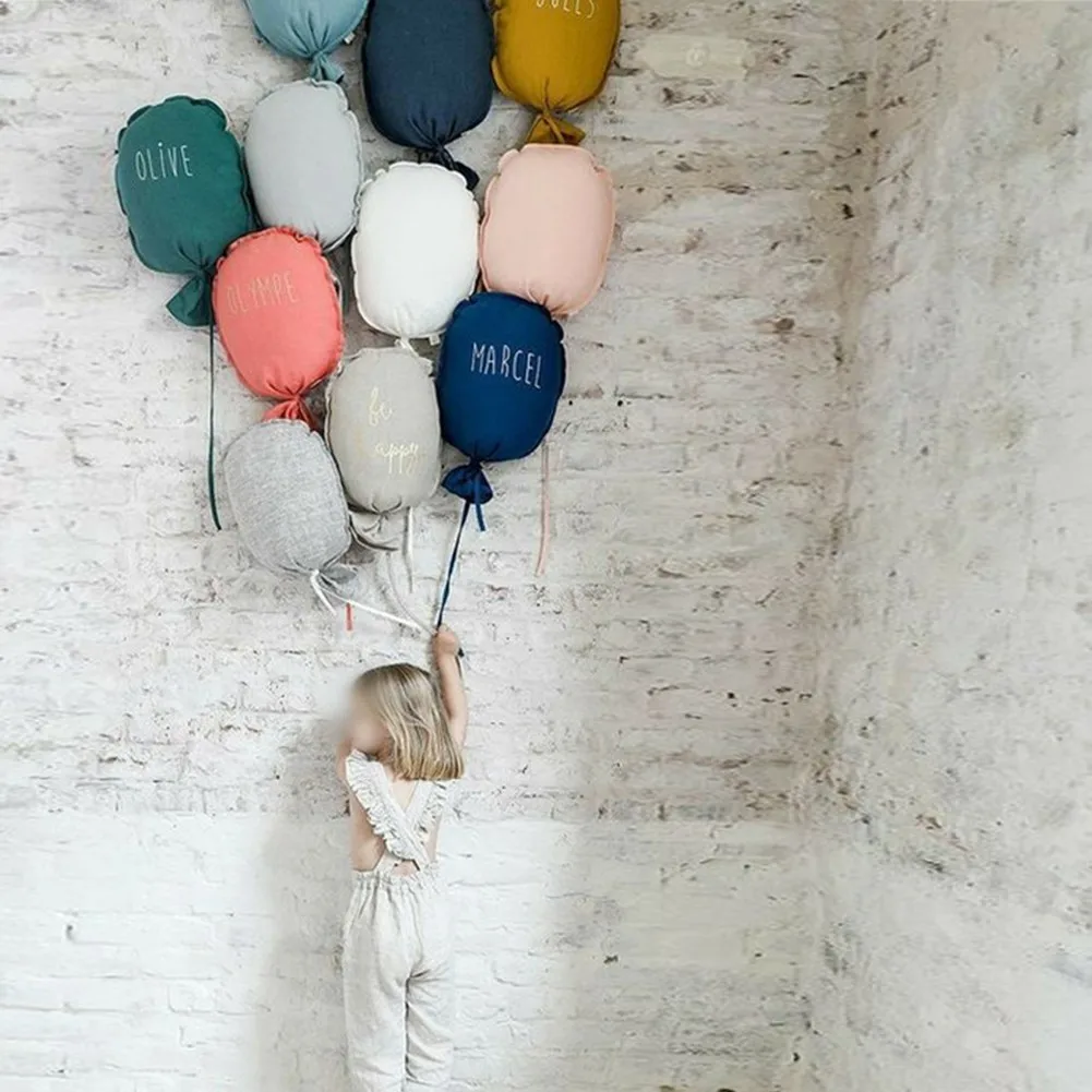 

Cotton Balloon Wall Hanging Ornament Cotton Kids Room Nordic Baby Bedroom Decoration Cotton Cartoon Kids Pillow Photography Prop