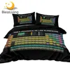 BlessLiving Periodic Table Duvet Cover Set Chemical Custom Bedclothes Scientific Bedding Sets 3pcs Colorful Comforter Cover Set 1