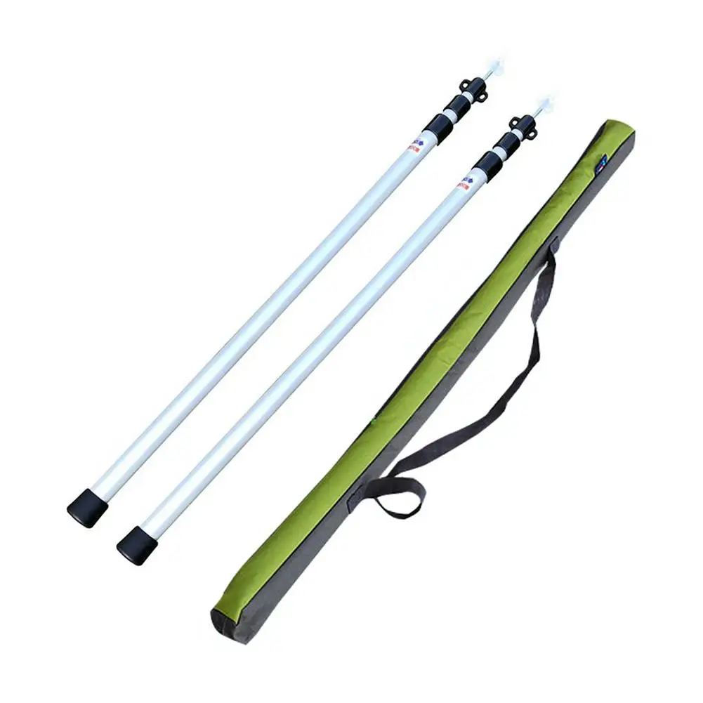

2 Outdoor Camping Columns Canopy Pole Tarp Pole Aluminum Alloy 2.8m Telescopic Aluminum Tube Adjustable Bold Support Column