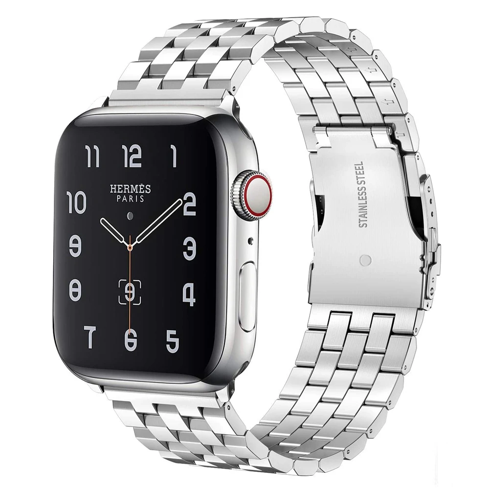 

Ремешок сменный из нержавеющей стали для Apple Watch 6 SE, браслет для iWatch Series 5/4/3/2/1, 44 мм 42 мм 40 мм 38 мм