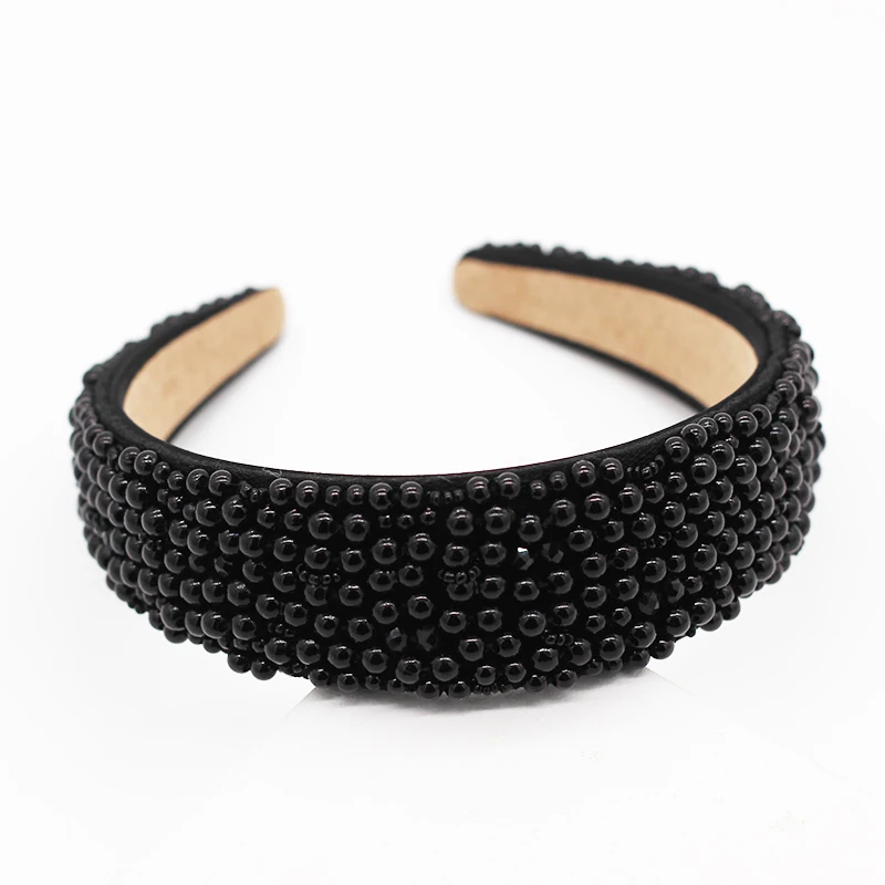 New Baroque hair hoop wide edge ladies pearl rice beads wild prom catwalk travel gift accessories 783 | Украшения и аксессуары