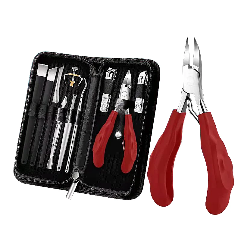 

Набор кусачек для ногтей 12 шт., для толстых ногтей с кусачками, для поднятия лака, кутикулы, для вросших, толстых, твердых пальцев ногтей