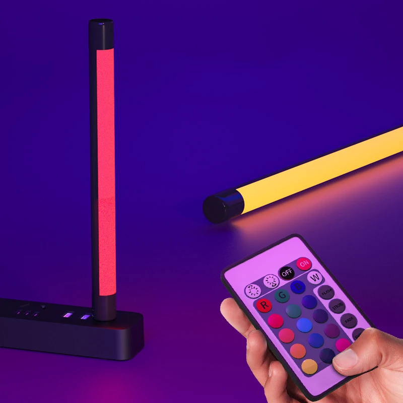 

Portable LED Fill Light RGB Colorful Atmosphere Light Photography Lighting Stick USB Powered Remote Control Selfie Night Lamp
