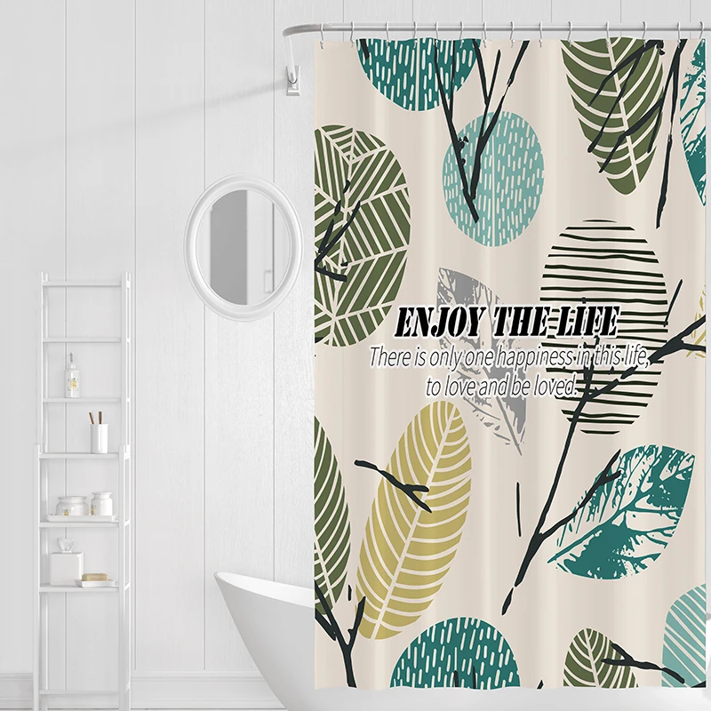 Занавеска для душа с принтом из ткани Bathlux качество гостиницы машинная стирка