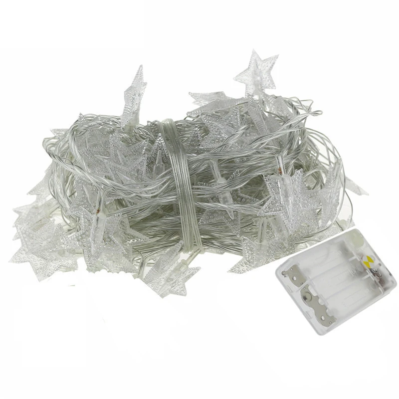 Светодиодный гирлянда со звездами 2 м/5 м/10 м светодиодный Сказочный светильник