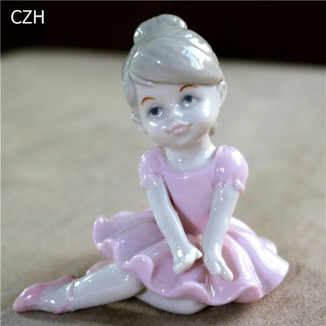 Фарфоровая кукла балетная танцовщица миниатюрная настольная Керамика ручной работы фигурка Балерины Девушка Декор сувенир подарок ремесло украшение