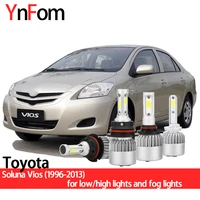 ynfom led headlights kit for toyota soluna vios al5 p4 1996 2013 low beamhigh beamfoglampcar accessoriescar headlight bulb