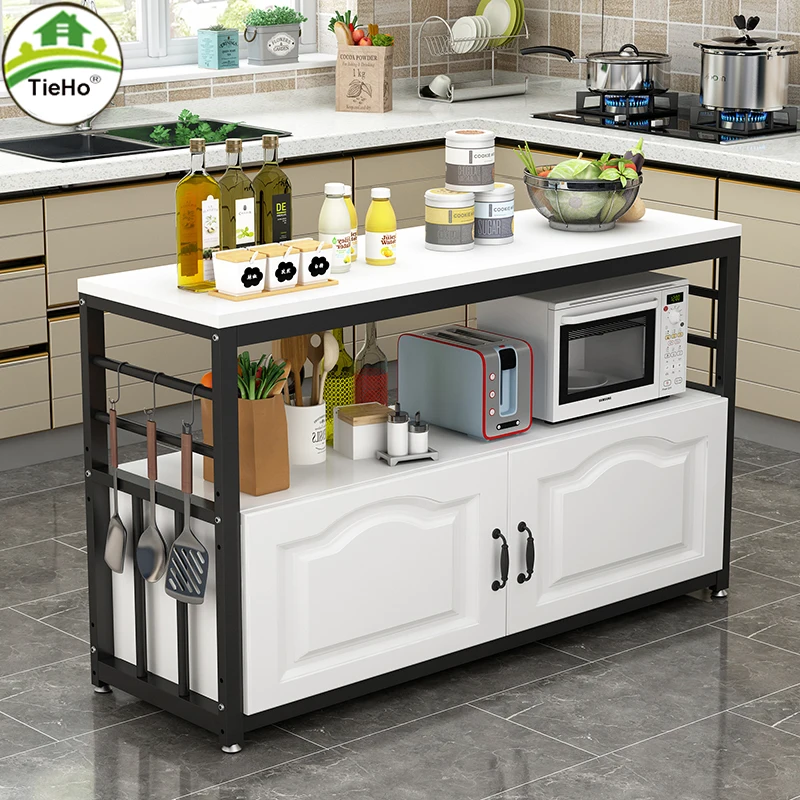 tieho kitchen storage cabinet with door floor storage shelves for microwave oven kitchen accessories organizer kitchen furniture free global shipping