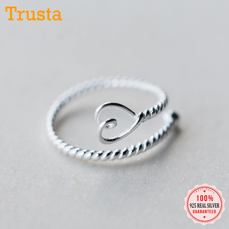 Trusta 2018 100% Стерлинговое Серебро 925 пробы Модные женские милые крученые любовные