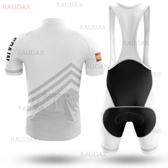 Испанская велосипедная униформа командная футболка с коротким рукавом мужская