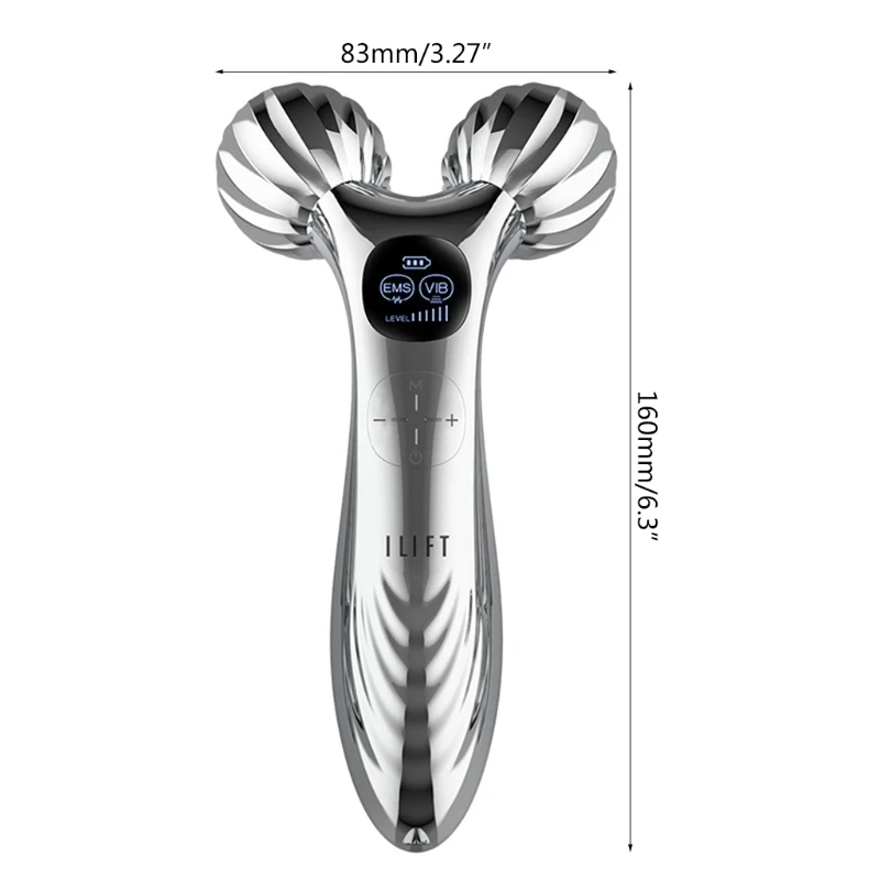 

3D Face Massage Roller Y-Shape 360 Degrees Micro Current Facial Massager