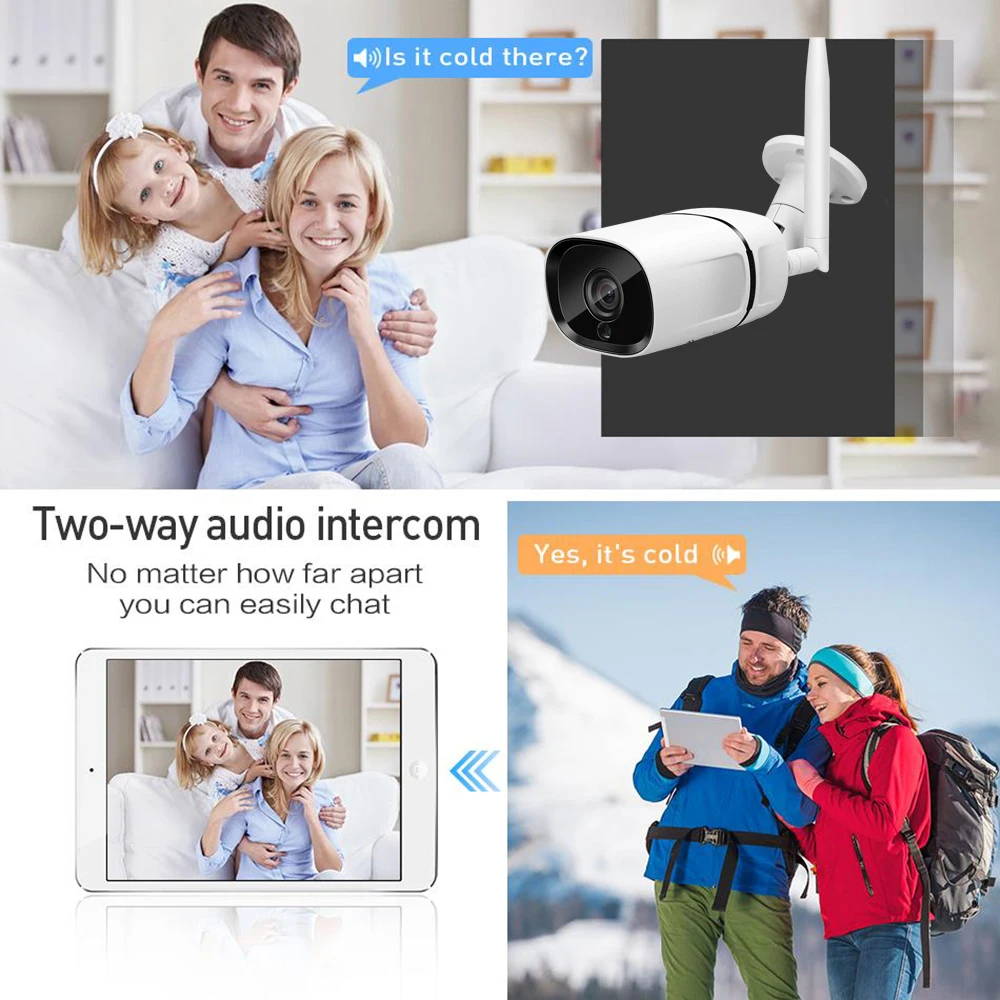 1080P Wifi IP камера беспроводная водонепроницаемая наружная 2MP двухсторонняя аудио камера беспроводная домашняя видео IP камера видеонаблюдения