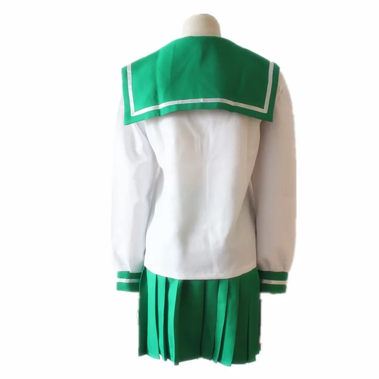 Женский костюм для косплея Kagome Higurashi школьная форма белая блузка зеленая юбка на