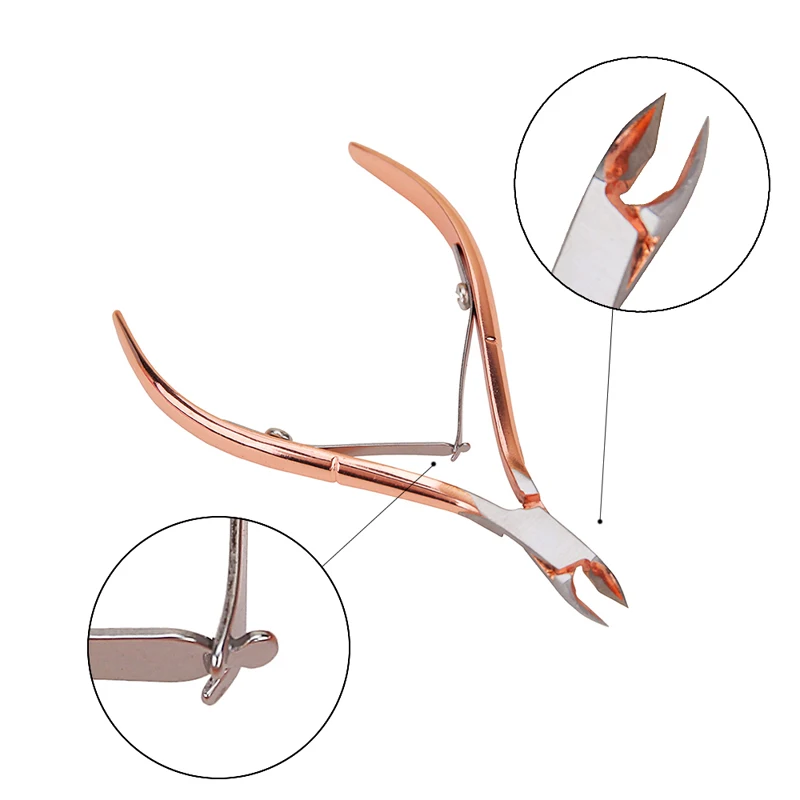 3 шт./компл. из нержавеющей стали Толкатель для удаления кутикулы розовое золото