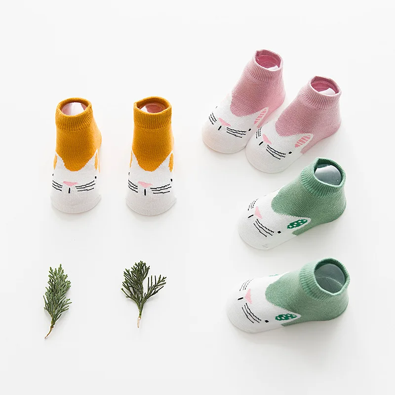 3 шт./компл. детские носки весна осень мягкие хлопковые для девочек и мальчиков