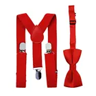 Комплект детских эластичных подтяжек с галстуком-бабочкой, подходящий костюм для смокинга, галстук-бабочка унисекс для мальчиков и девочек, Свадебный костюм, регулируемый пояс с Y-образной спинкой