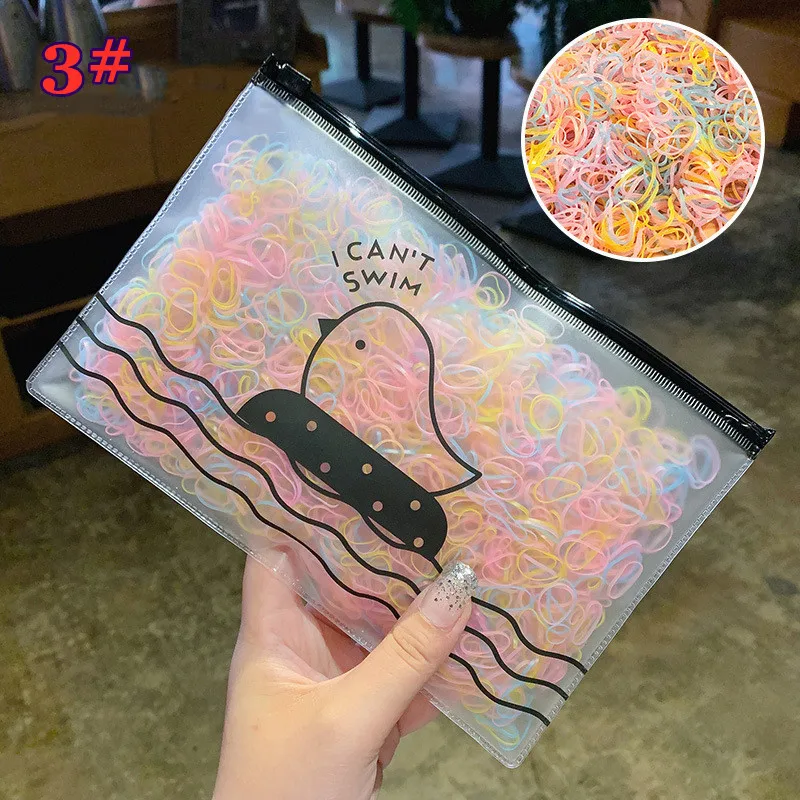

1000pcs Elastic Hair Band Children Colourful Disposable Rubber Hair Bands For Kids Women Girls Ponytail Holder Hair Accessories