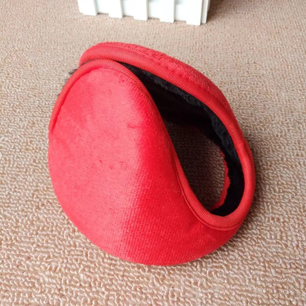 red Новинка, унисекс, одноцветные наушники для женщин и мужчин, защита для ушей, утолщенный плюшевый мягкий теплый наушник, Осень-зима, теплый подарок, горячая распродажа - Цвет: red