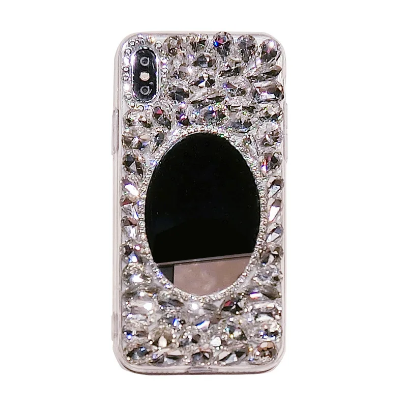 

Rhinestone mirror anti-drop mobile phone case for iPhone 6 6S 7 8 PLUS luxury DIY for iphone X XR XSMAX