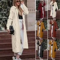 fashion cardigan coat chunky knitted plus size uk winter front long womens sweater open