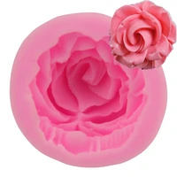 1 pcs rose shape flower bloom silicone fondant soap 3d cake mold cupcake jelly candy chocolate decoration baking tool moulds