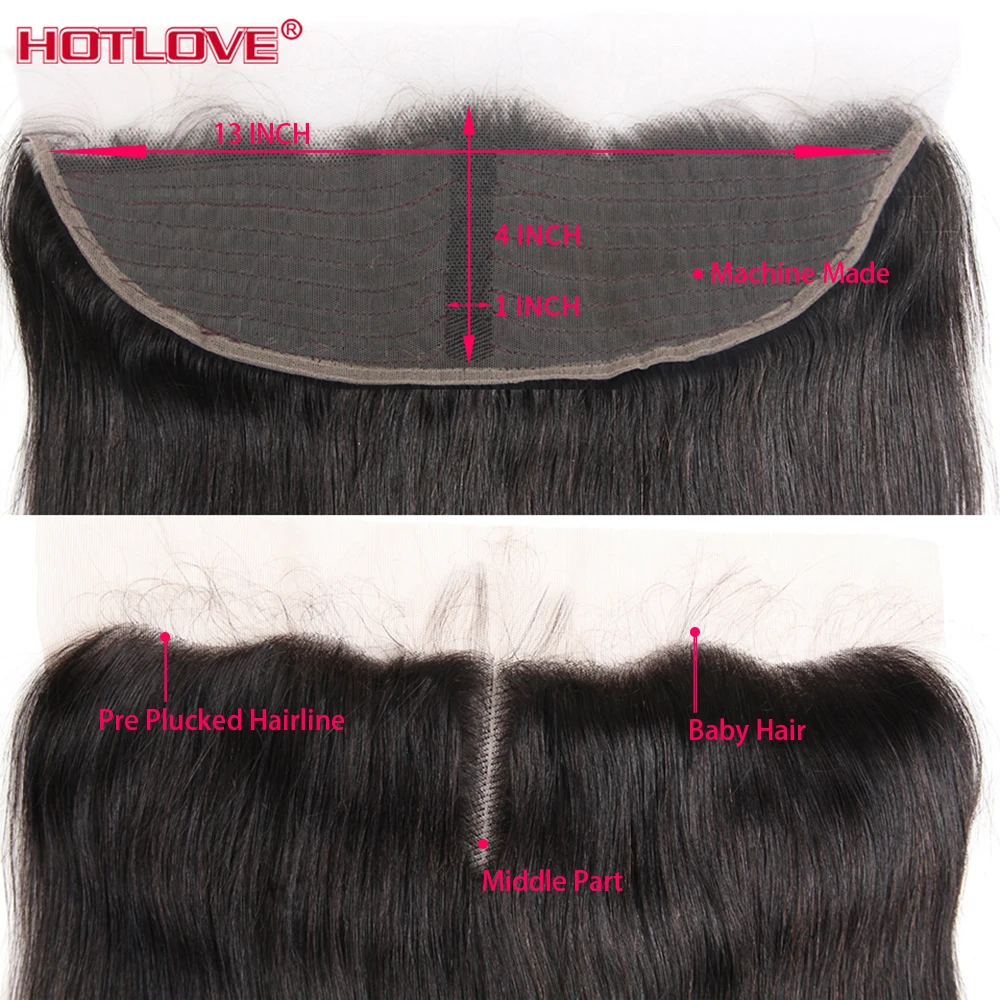 13*4 прямая кружевная Фронтальная застежка человеческие волосы фронтальная лента