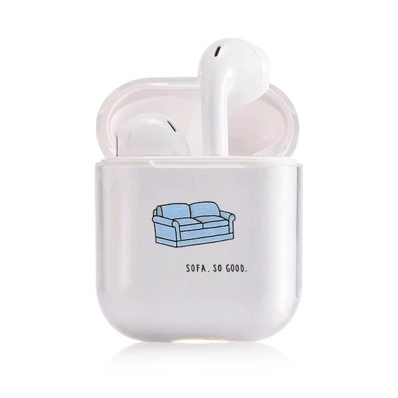 I201029 Мягкий мультяшный Чехол Air Pods для Apple airpods, роскошный простой прозрачный чехол Airpods в Bluetooth, аксессуары для наушников - Цвет: I201029