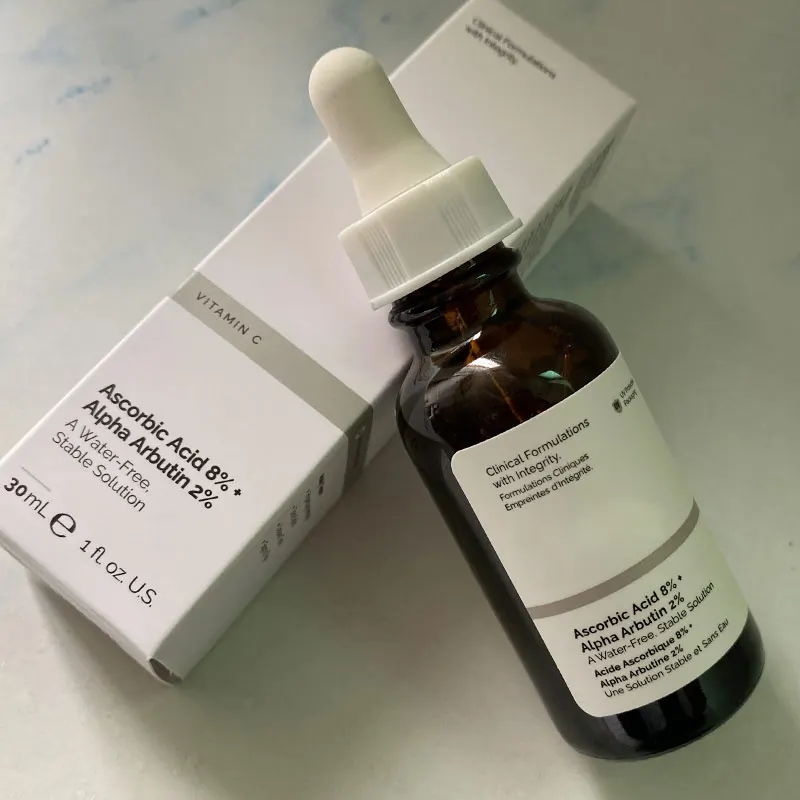 Праймер 10 шт./лот аскорбиновая кислота 8% + Альфа арбутин 2% A безводный стабильный