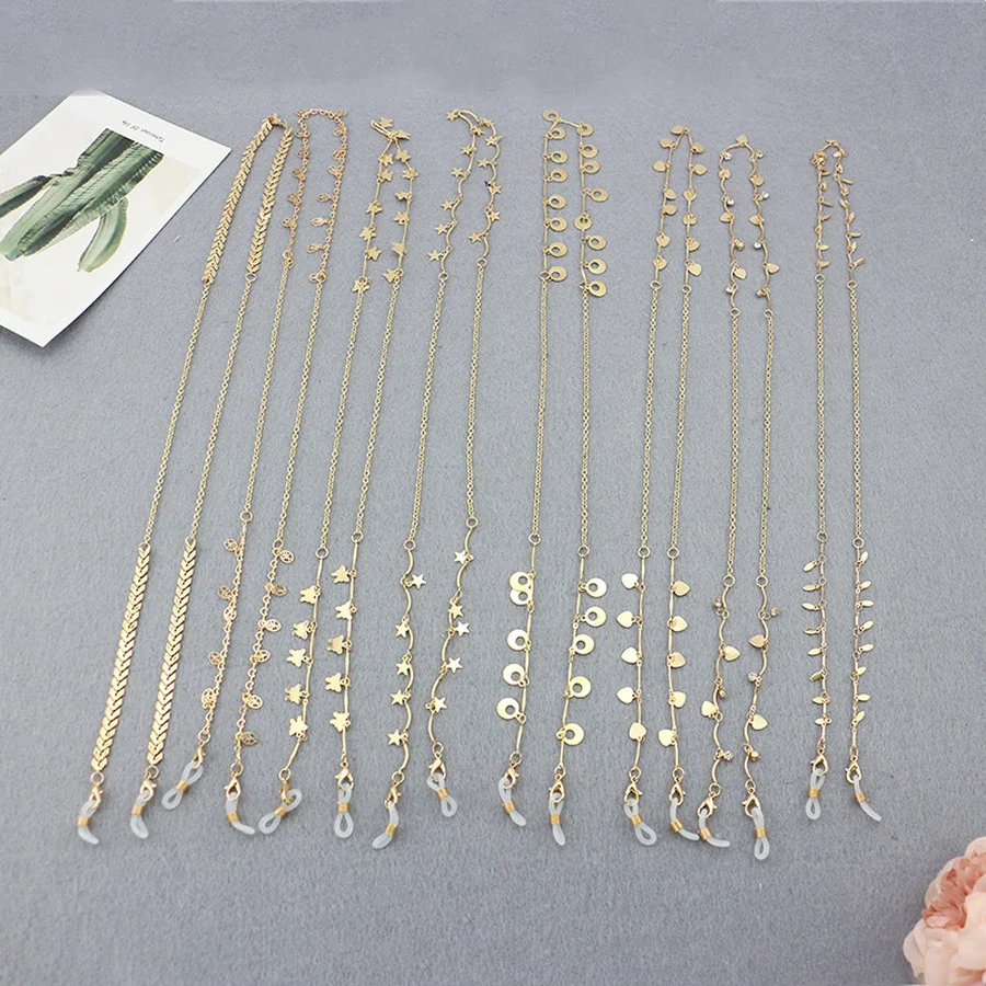 

2021 Bohemia Star Butterfly Sunglasses Mask Holder Lanyard Fashion Tree of Life Circle Charm Non-slip Glasses Chain Neck Strap