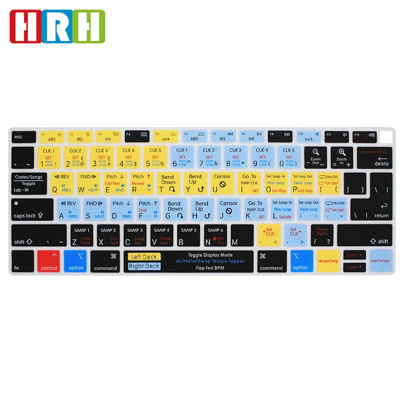 

Serato Scratch LIVE Shortcuts Silicone Keyboard Cover Skin for MacBook Newest Air 13" 2018 Release A1932 with Retina Display