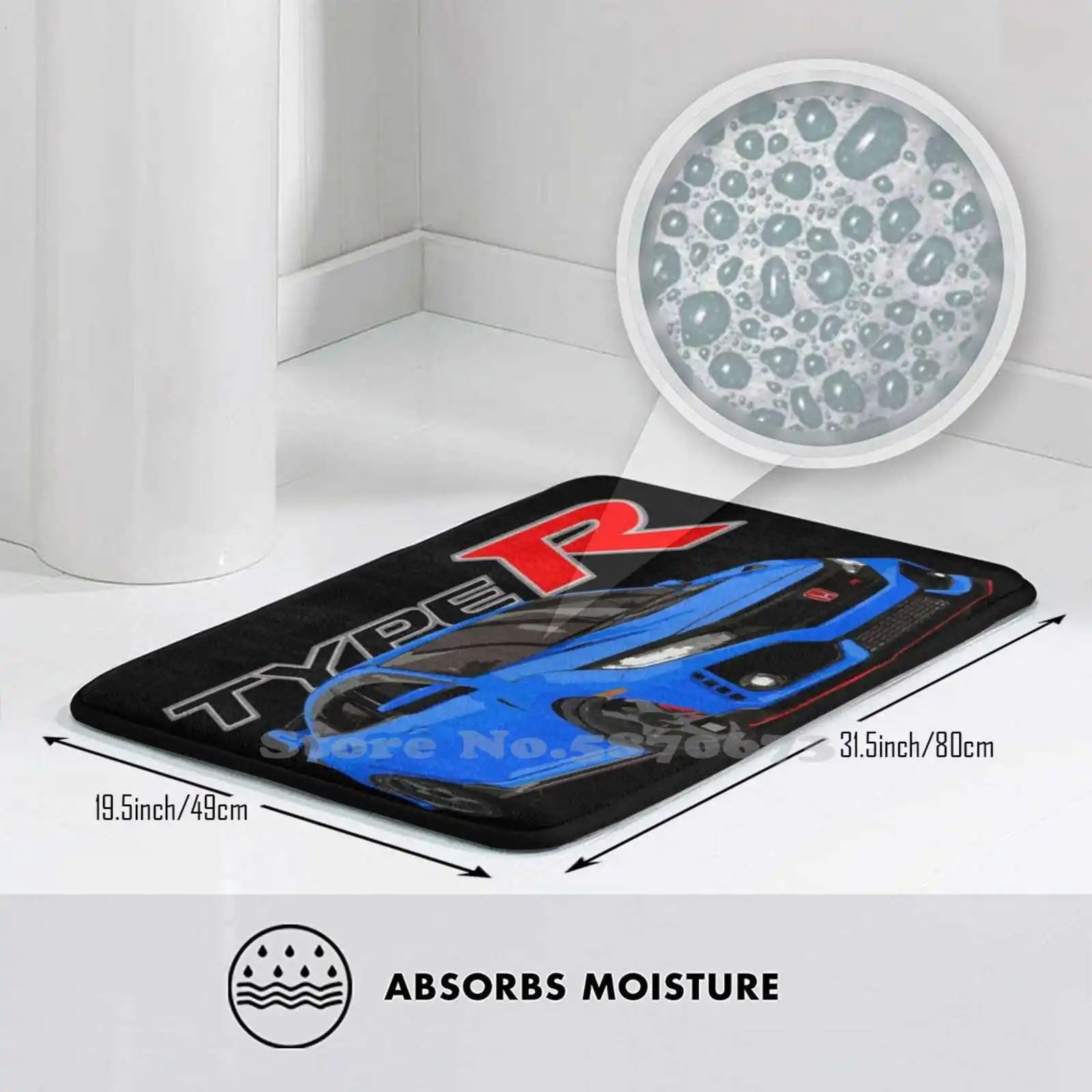 Boost Blue Civic Тип R Fk8 турбо мягкая подушка автомобиль домашний коврик дверной Integra Rsx