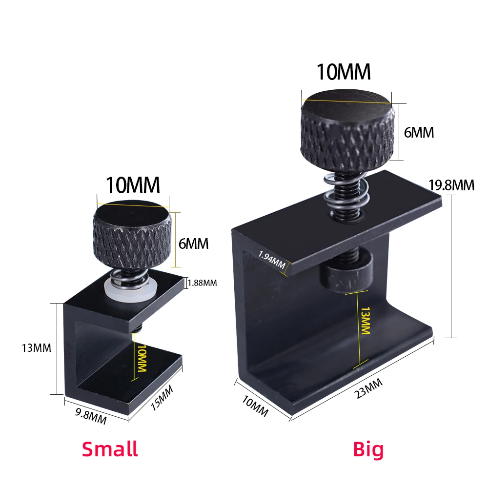 4Pcs/8Pcs 3D Priner Aluminum Adjustable Bed Clip Ender 3 Heatbed Clamp for Printer Build Platform Glass Retainer | Компьютеры и офис