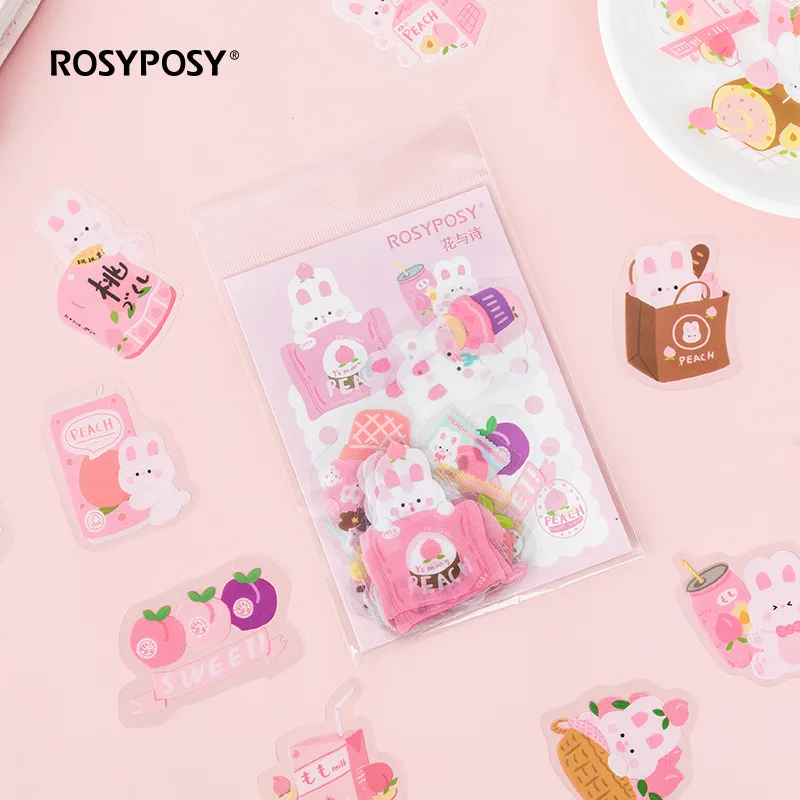 

40pcs/pack Cute Animal Stickers Dog Rabbit Bear Kawaii Stationery for Scrapbooking Bullet Journal decor Kids Decal School Supply