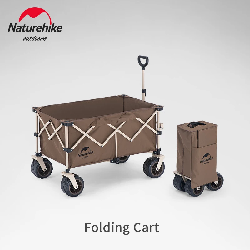 

Naturehike Outdoor 210L Folding Cart Portable High Capacity Shopping Cart 100KG Bearing Adjustable Handle Luggage Trolley Cart