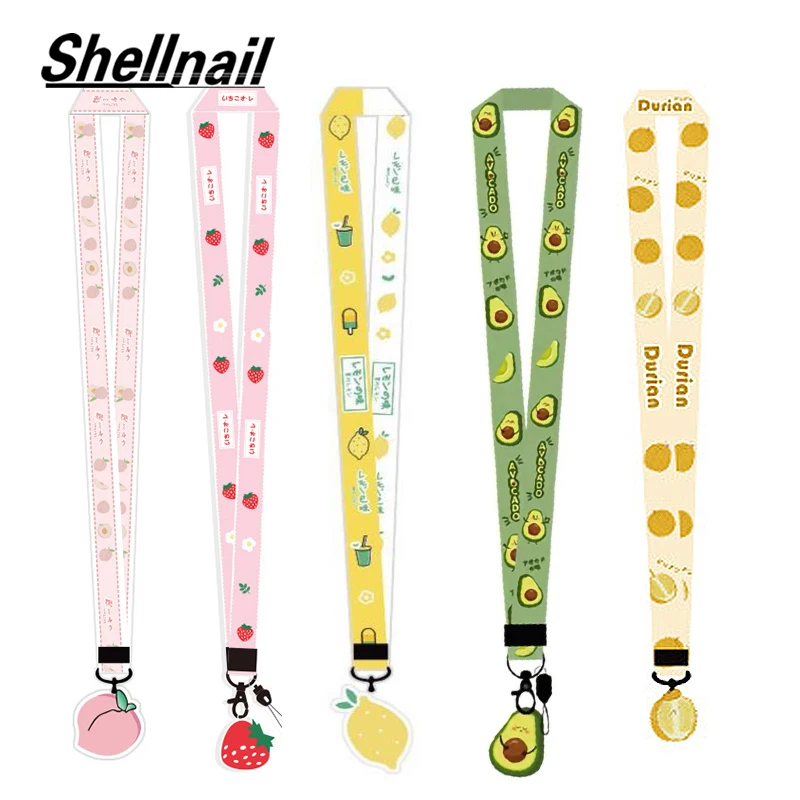 Милый шнурок Shellnail с изображением фруктов для ключей милые ремешки телефона