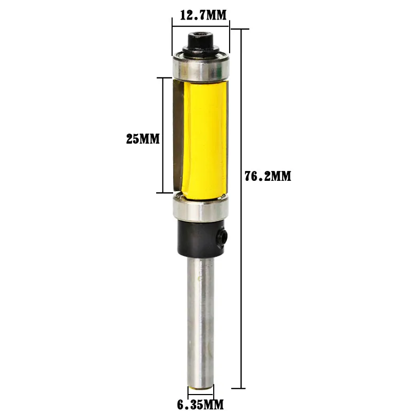 Double Bearing Trimming Cutter Edge Straight Electric Wood Milling Machine Gong Trim Router Bit | Инструменты