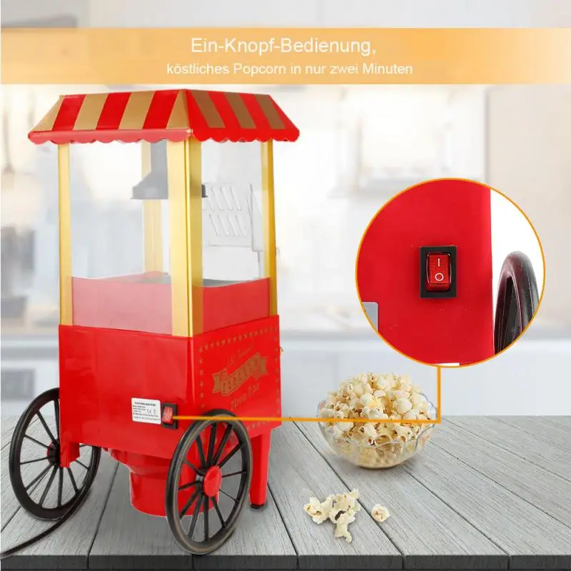 

Popcorn Maker Household Automatic Mini Hot Air Popcorn Making Machine DIY Corn Popper Children Gift 220V For Kids HWC
