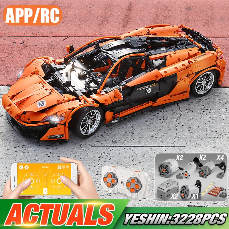MOULD KING 13090 APP высокотехнологичный автомобиль 20087 RC моторизованный P1 спортивный